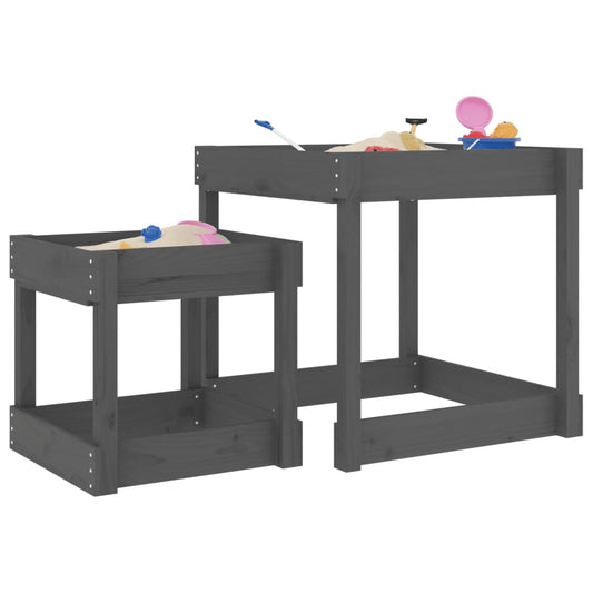 Sand Table Grey Solid pine wood Two sizes: 27.6 in and 19.7 in