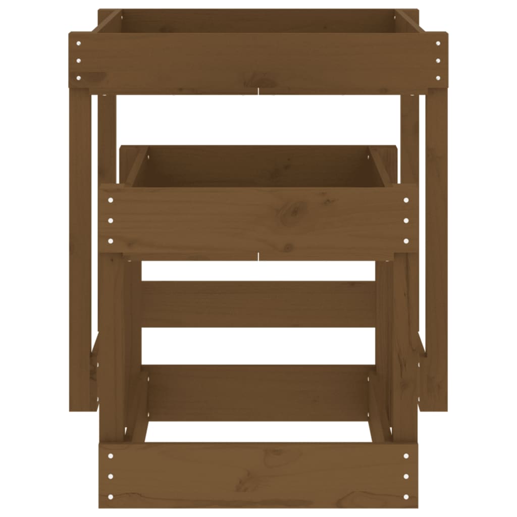 Sand Table Honey brown Solid pine wood Large and small Stackable