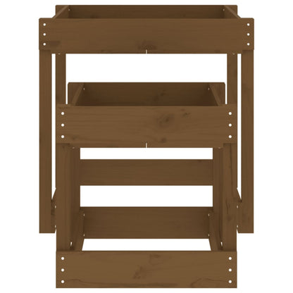 Sand Table Honey brown Solid pine wood Large and small Stackable