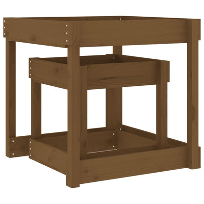 Sand Table Honey brown Solid pine wood Large and small Stackable