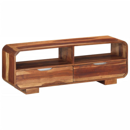 TV Cabinet Honey-colored Solid acacia wood Medium TV Cabinet