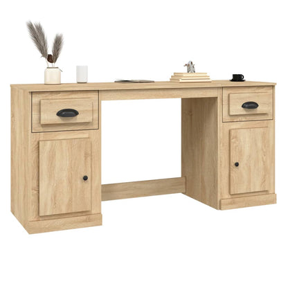 Desk With Cabinet Sonoma Oak Engineered wood Standard