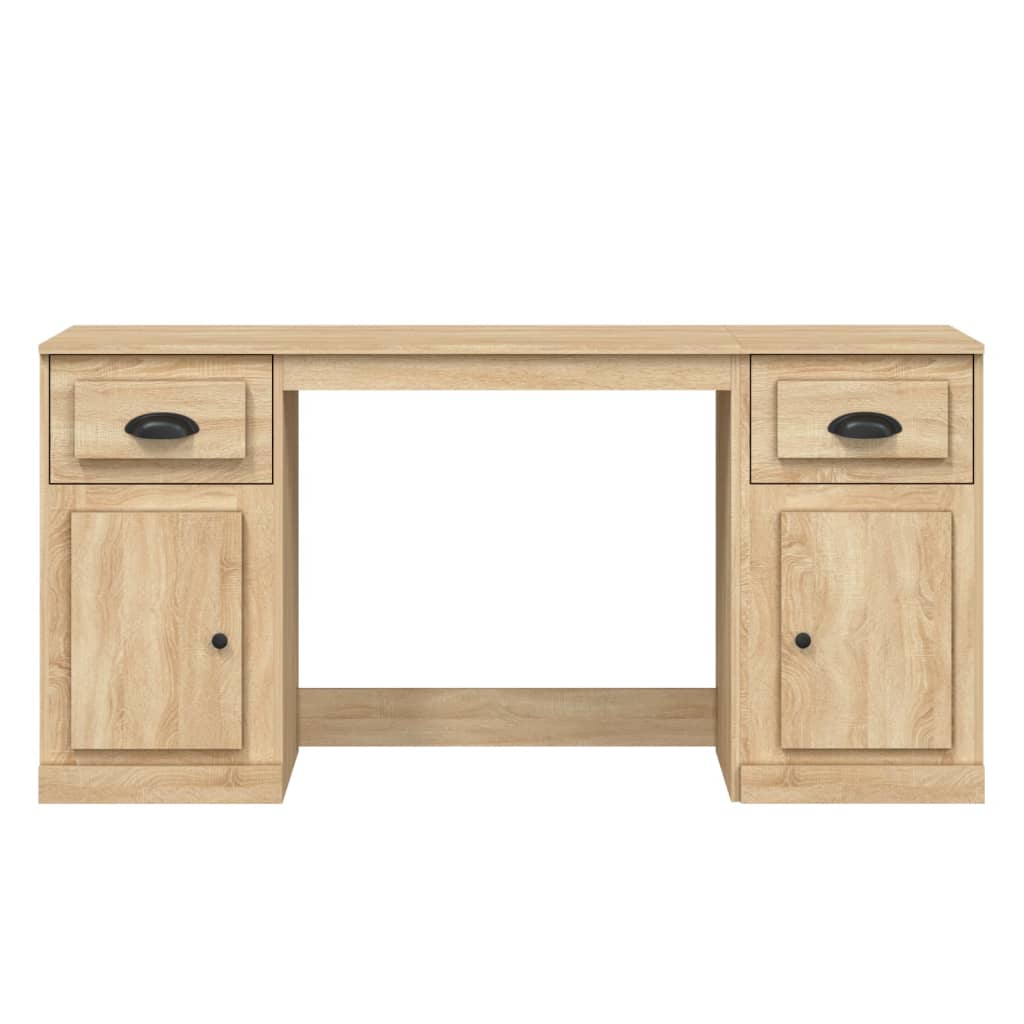 Desk With Cabinet Sonoma Oak Engineered wood Standard