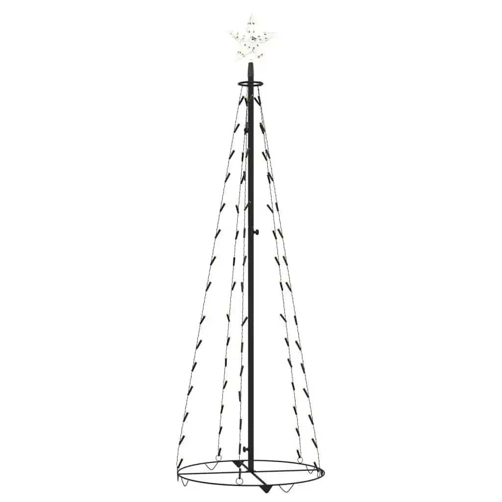 Christmas Cone Tree Warm White 84 LEDs Decoration 19.7"x59.1"
