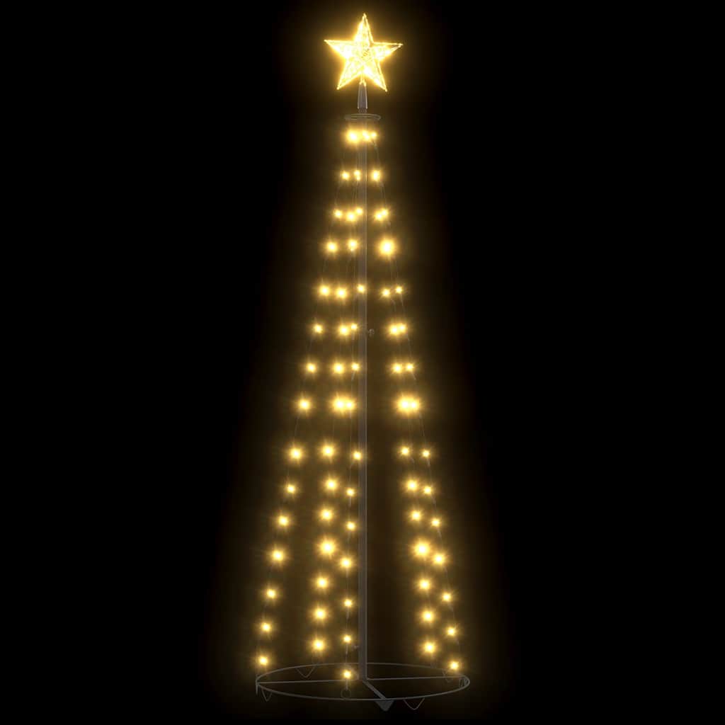 Christmas Cone Tree Warm White 84 LEDs Decoration 19.7"x59.1"