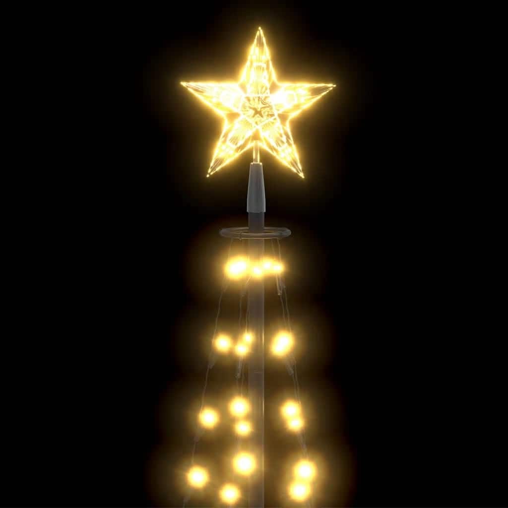 Christmas Cone Tree Warm White 84 LEDs Decoration 19.7"x59.1"