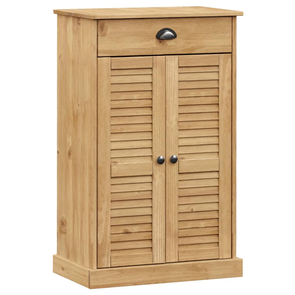 Shoe Cabinet VIGO 23.6"x13.8"x37.8" Solid Wood Pine