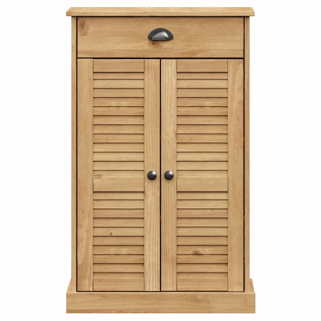 Shoe Cabinet VIGO 23.6"x13.8"x37.8" Solid Wood Pine