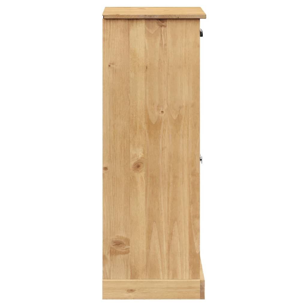 Shoe Cabinet VIGO 23.6"x13.8"x37.8" Solid Wood Pine