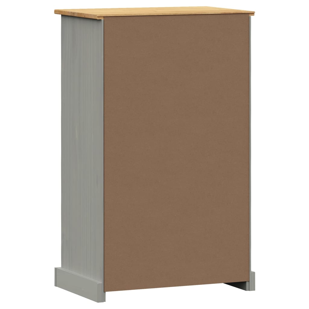 Shoe Cabinet VIGO 23.6"x13.8"x37.8" Gray Solid Wood Pine
