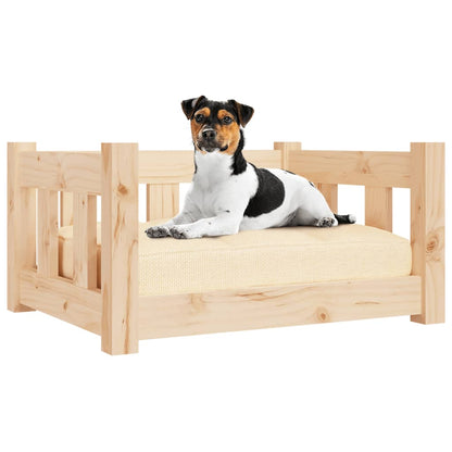 Dog Bed Natural Solid pinewood (untreated) 21.9 x 17.9 x 11.0 in