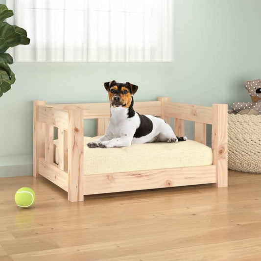 Dog Bed Natural Solid pinewood (untreated) 21.9 x 17.9 x 11.0 in