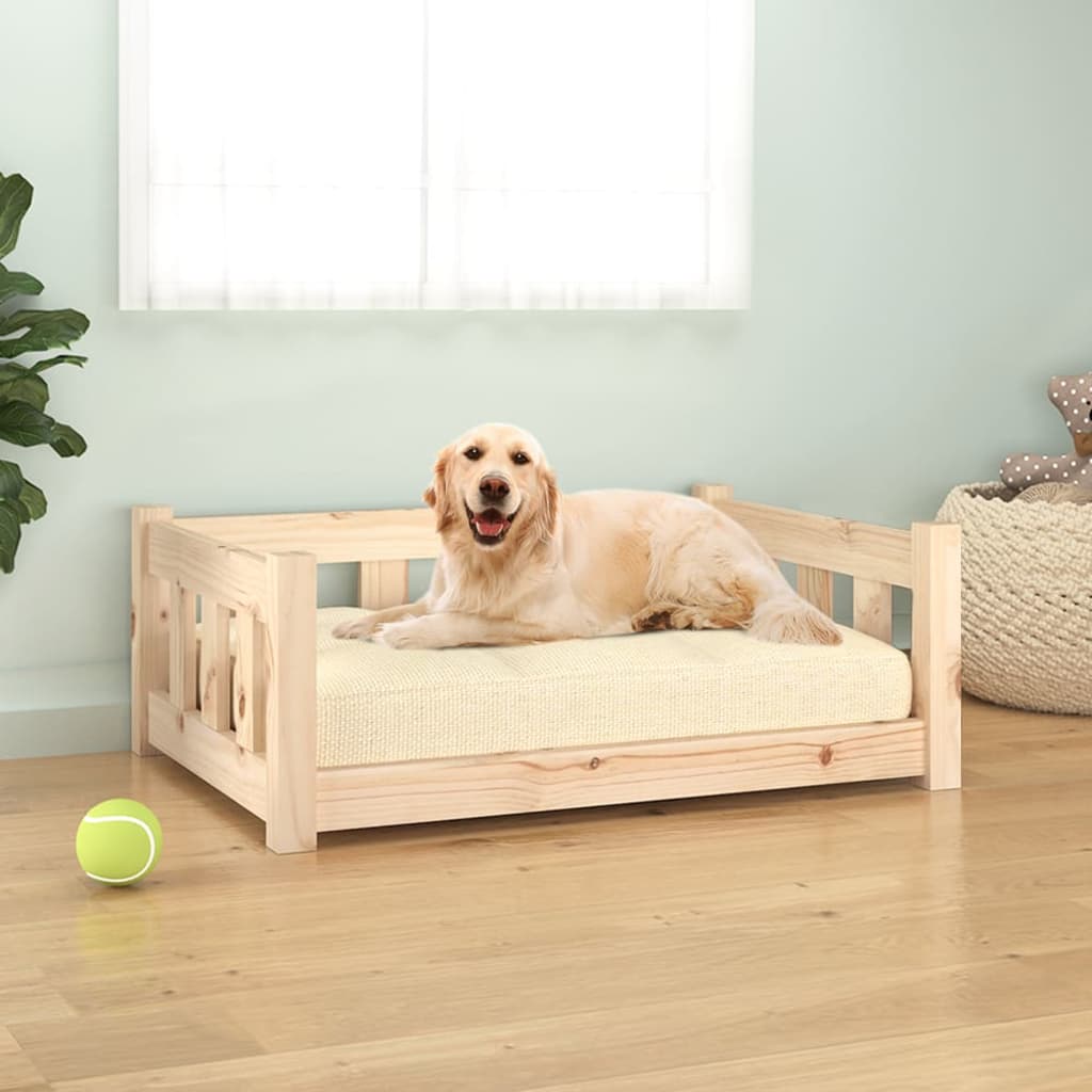 Dog Bed Natural Wood Solid Pine Wood Medium Durable Dog Bed