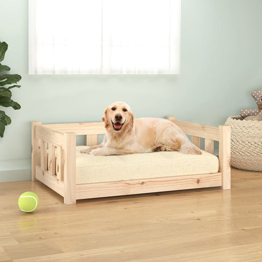 Dog Bed Natural Wood Solid Pine Wood Medium Durable Dog Bed