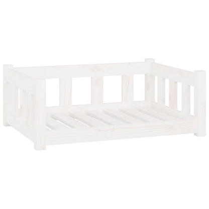Dog Bed White Solid Pine Wood 29.7 x 21.9 x 11.0 in Durable