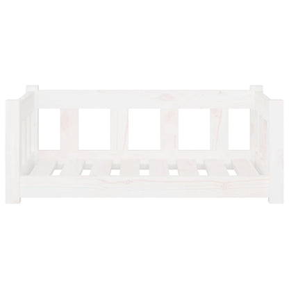Dog Bed White Solid Pine Wood 29.7 x 21.9 x 11.0 in Durable