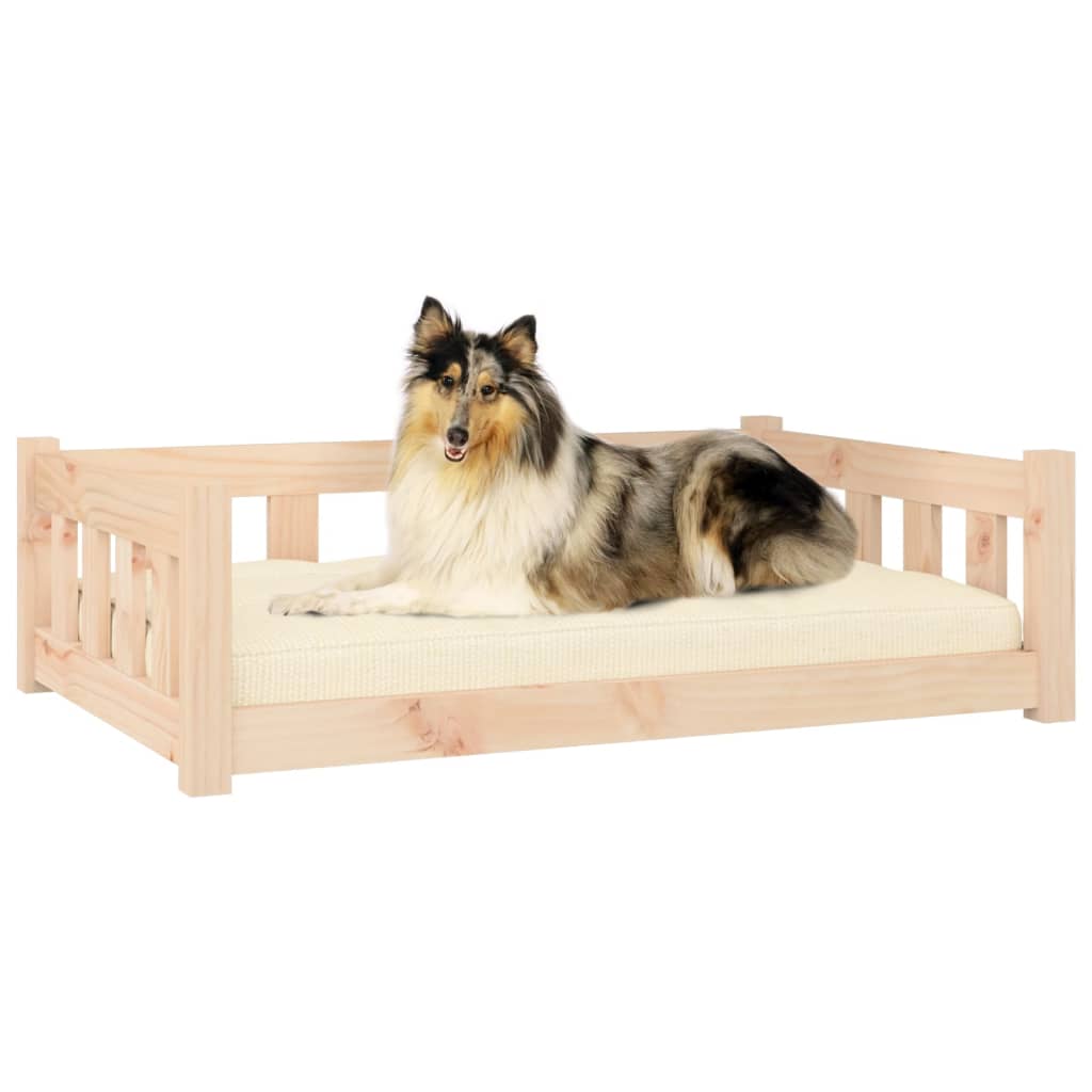 Dog Bed Solid Pine Wood Large Durable Dog Bed Rectangular