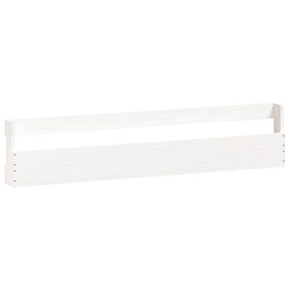 Wall-mounted Shoe Rack Set of 2 White Solid Pine Wood Large