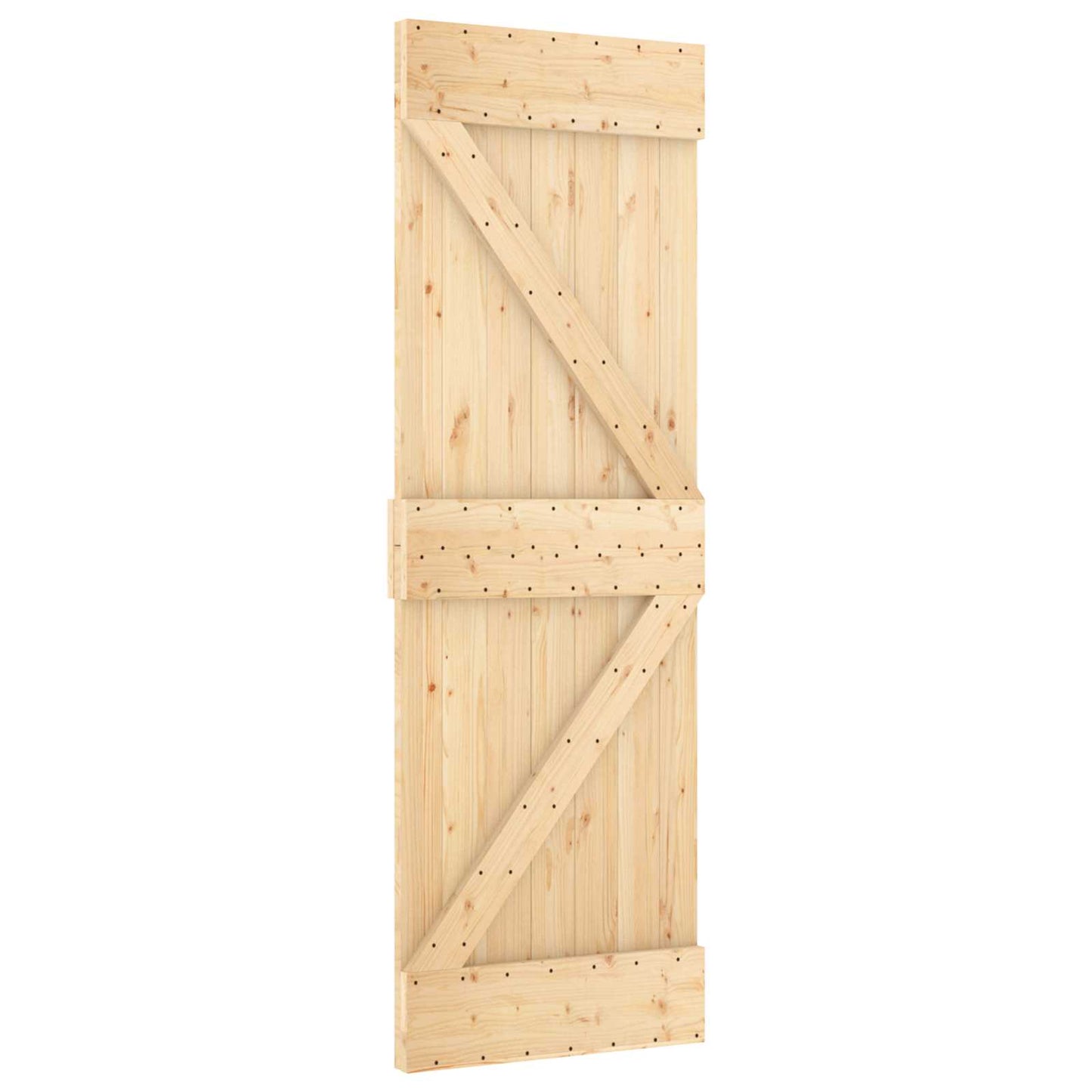Door NARVIK Natural 27.56 x 82.68 in Solid Pine Wood