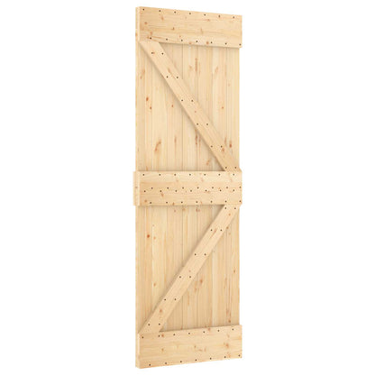 Door NARVIK Natural 27.56 x 82.68 in Solid Pine Wood