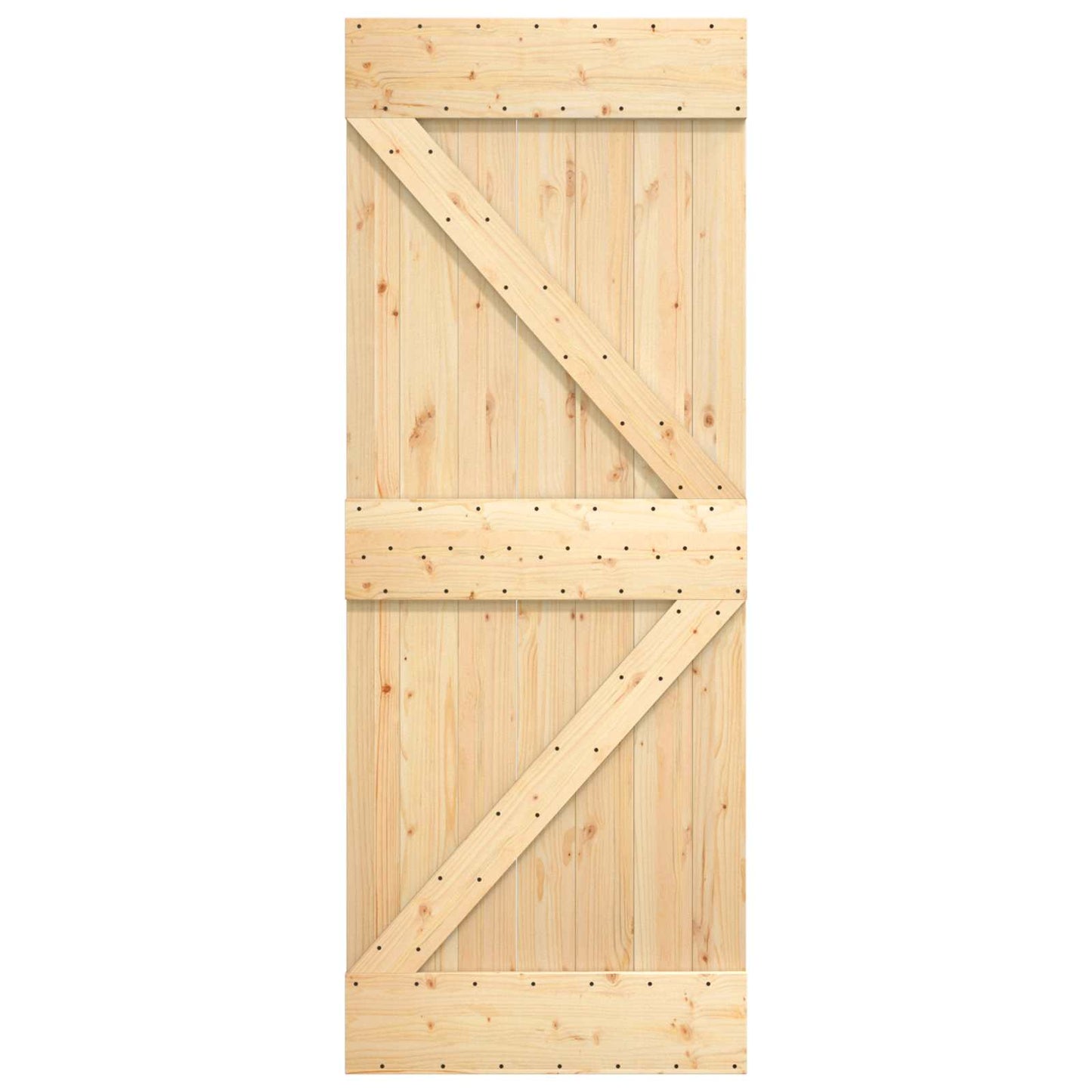 Door NARVIK Natural 27.56 x 82.68 in Solid Pine Wood