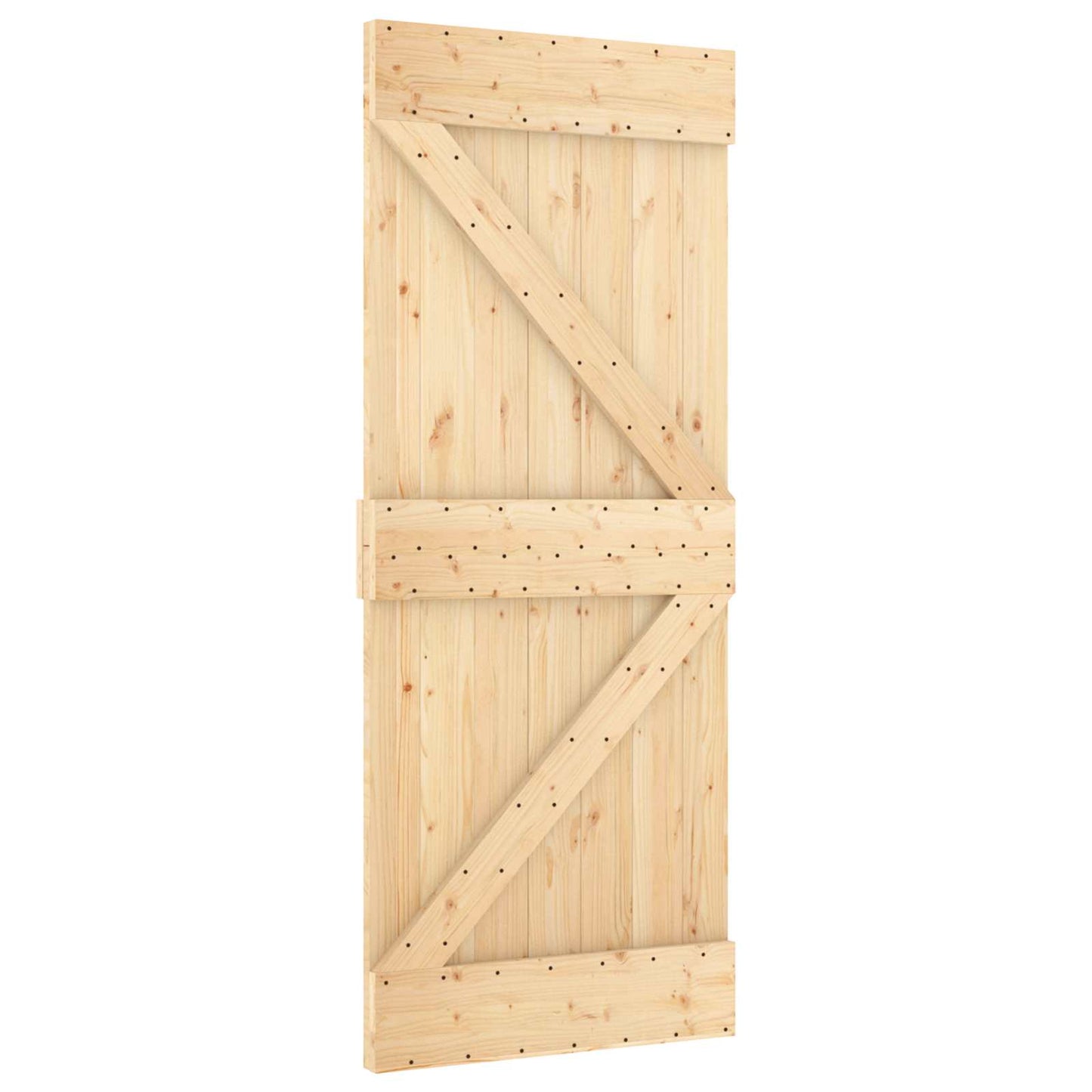 Door NARVIK Natural 33.46 x 82.68 in Solid Pine Wood