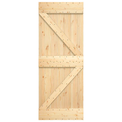 Door NARVIK Natural 33.46 x 82.68 in Solid Pine Wood