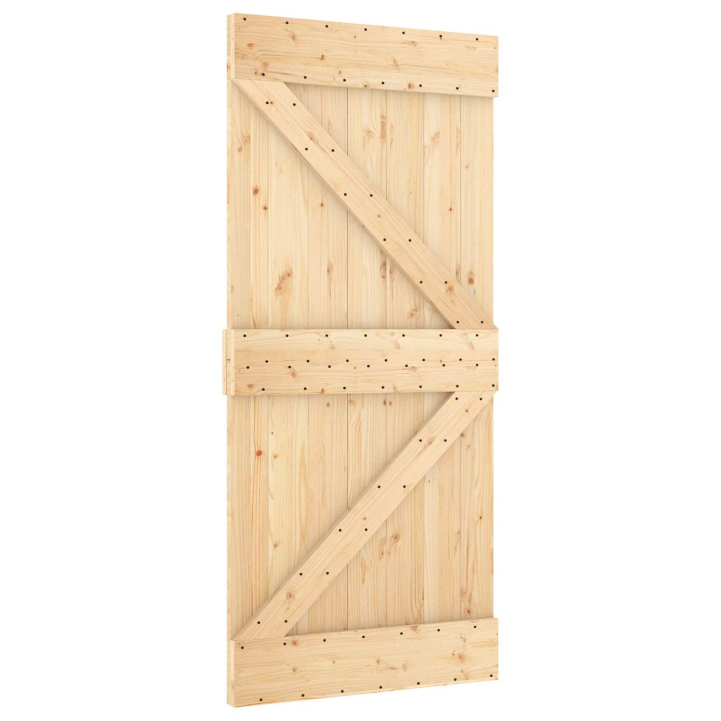 Door NARVIK Natural 37.40 x 82.68 in Solid Pine Wood