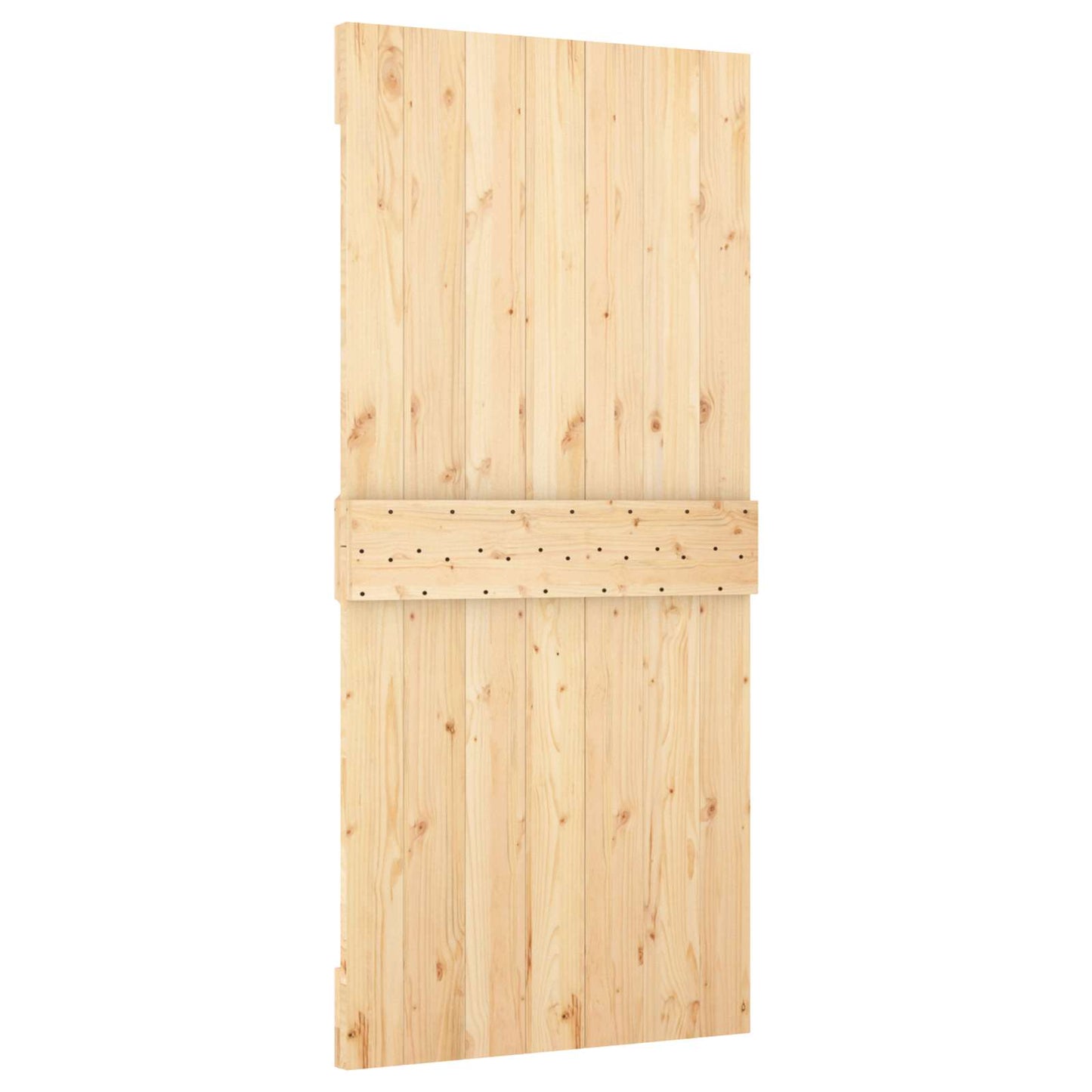 Door NARVIK Natural 37.40 x 82.68 in Solid Pine Wood