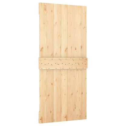 Door NARVIK Natural 37.40 x 82.68 in Solid Pine Wood