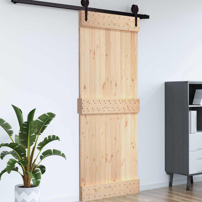 Door NARVIK Natural 27.56 x 82.68 in Solid Pine Wood