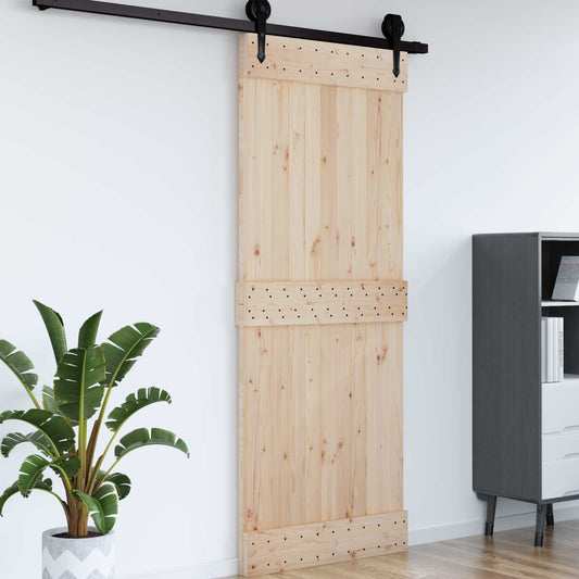 Door NARVIK Natural 31.50 x 82.68 in Solid Pine Wood