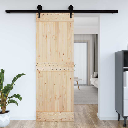 Door NARVIK Natural 31.50 x 82.68 in Solid Pine Wood