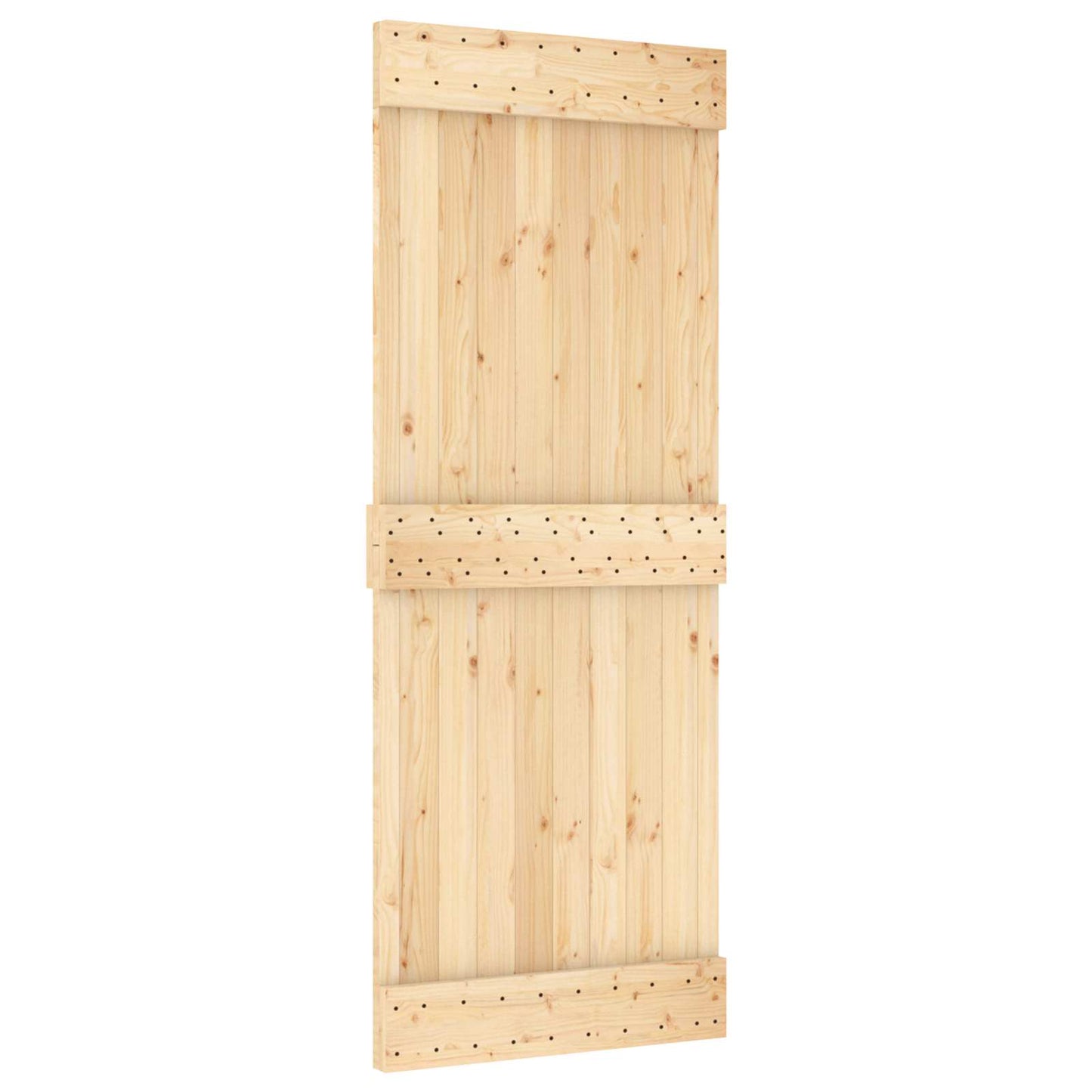 Door NARVIK Natural 31.50 x 82.68 in Solid Pine Wood