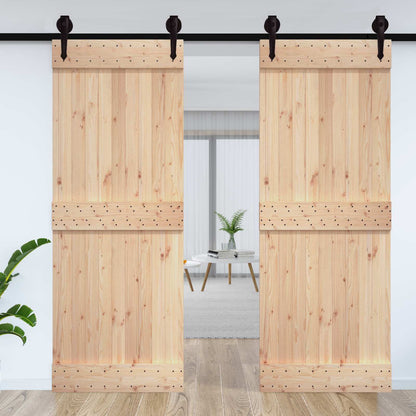 Door NARVIK Natural 33.46 x 82.68 in Solid Pine Wood