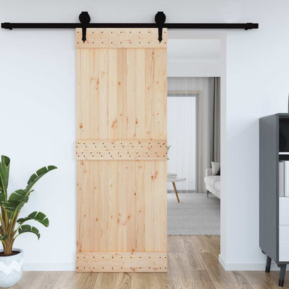 Door NARVIK Natural 33.46 x 82.68 in Solid Pine Wood