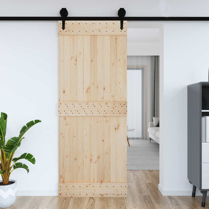 Door NARVIK Natural 35.43 x 82.68 in Solid Pine Wood