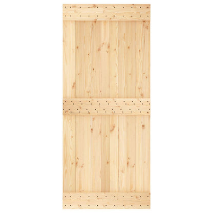Door NARVIK Natural 35.43 x 82.68 in Solid Pine Wood