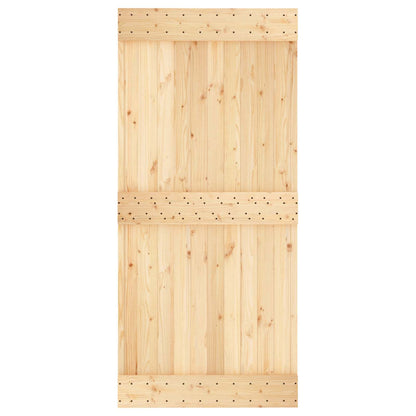 Door NARVIK Natural 37.40 x 82.68 in Solid Pine Wood