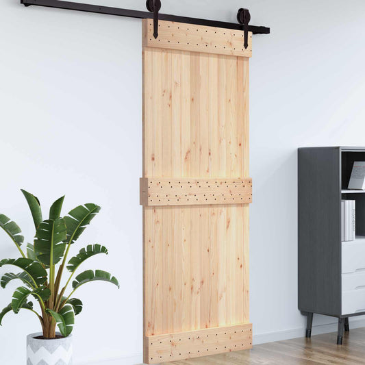 Door NARVIK Natural 39.37 x 82.68 in Solid Pine Wood