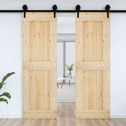 Door NARVIK Natural 27.56 x 82.68 in Solid Pine Wood