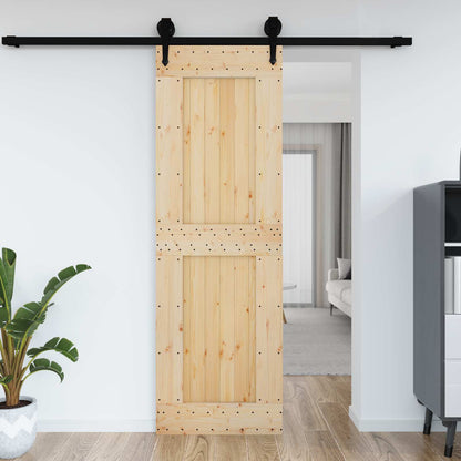 Door NARVIK Natural 27.56 x 82.68 in Solid Pine Wood