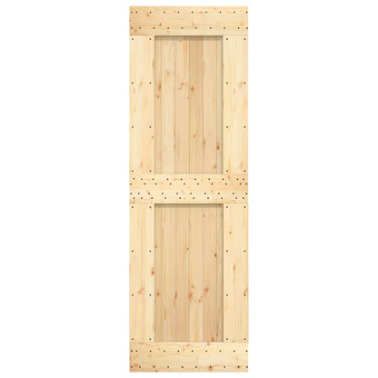 Door NARVIK Natural 27.56 x 82.68 in Solid Pine Wood