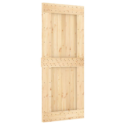 Door NARVIK Natural 33.46 x 82.68 in Solid Pine Wood