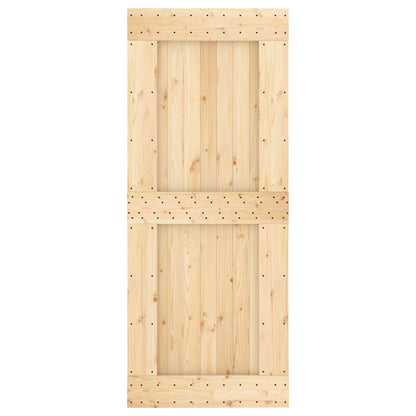Door NARVIK Natural 33.46 x 82.68 in Solid Pine Wood