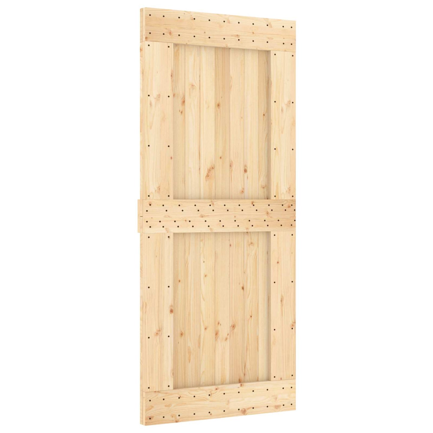 Door NARVIK Natural 35.43 x 82.68 in Solid Pine Wood