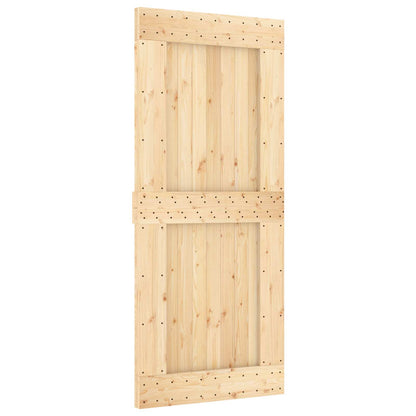 Door NARVIK Natural 35.43 x 82.68 in Solid Pine Wood