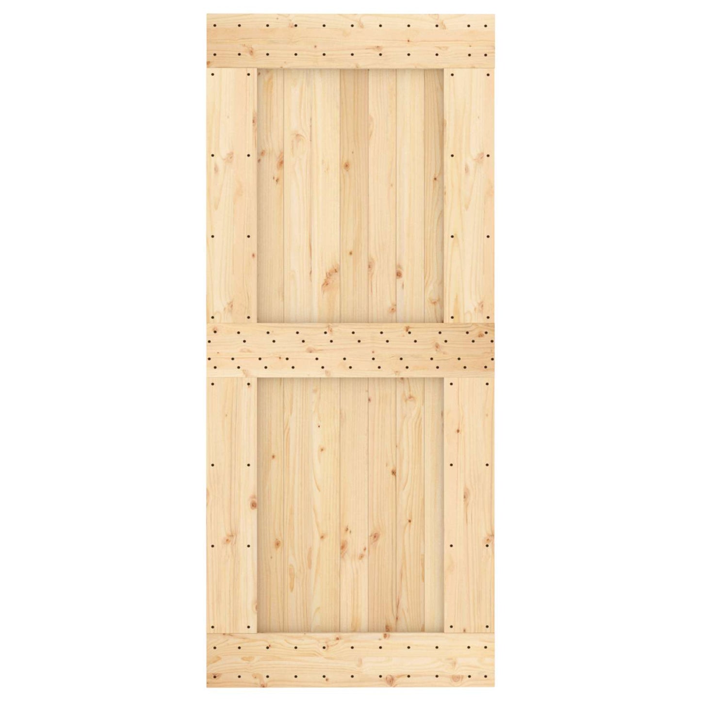 Door NARVIK Natural 35.43 x 82.68 in Solid Pine Wood