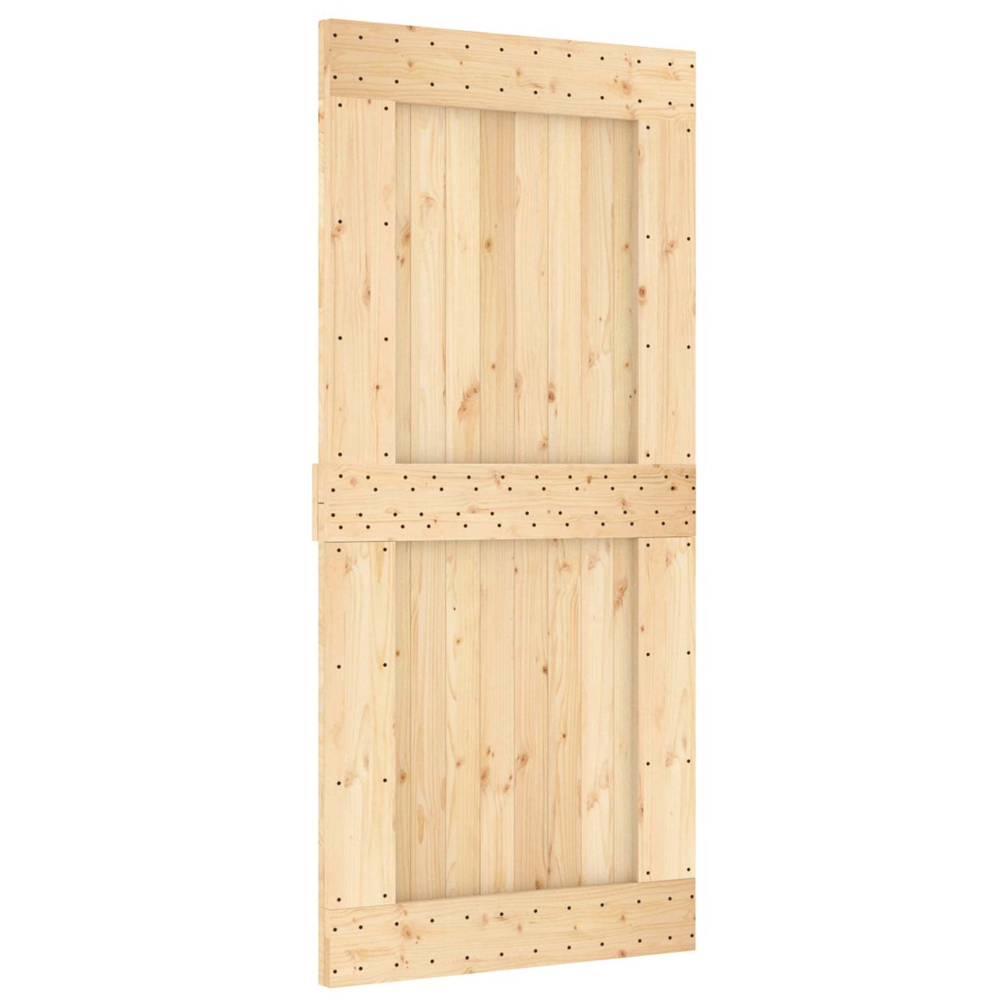 Door NARVIK Natural 37.40 x 82.68 in Solid Pine Wood