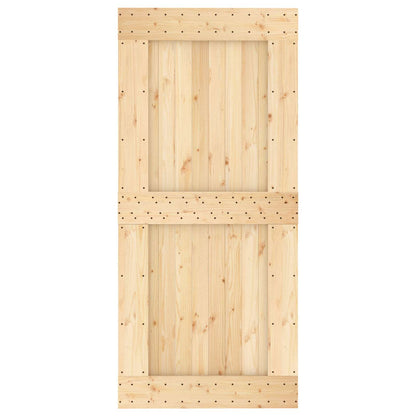 Door NARVIK Natural 37.40 x 82.68 in Solid Pine Wood